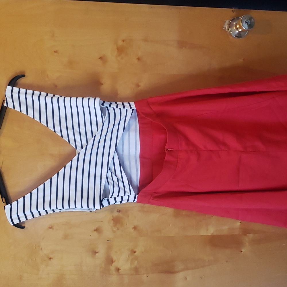 Open Back Nautical Dress